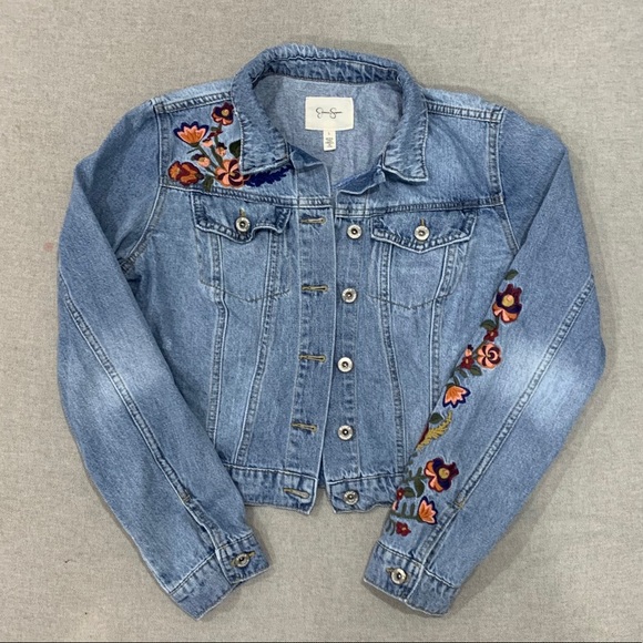 Jessica Simpson Jackets & Blazers - Embroidered denim jacket